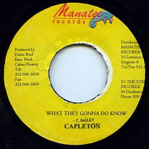 7inch Record CAPLETON - What They Gonna Do Know Manatee 1999 Jamaica Reggae, Ska & Dub