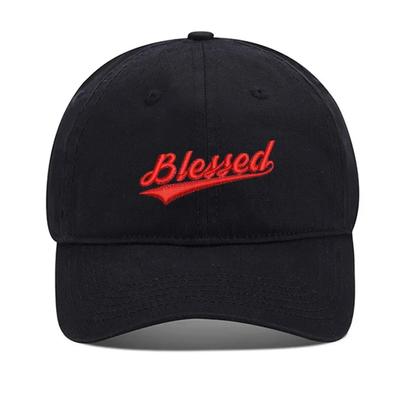 Lyprerazy Baseball Caps Christian Blessed Unisex Embroidery Baseball Cap Washed Cotton Embroidered Adjustable Cap