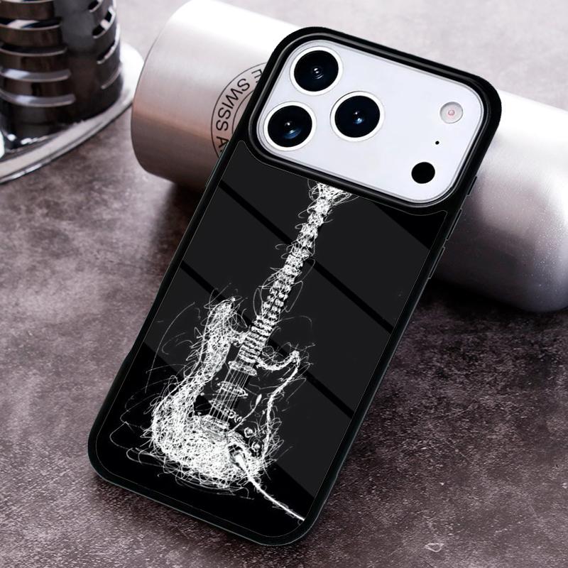 Electric Guitar Music Phone Case For iPhone 17 16 15 14 13 12 11 Pro Max Plus 17Air Soft Silicone Cover