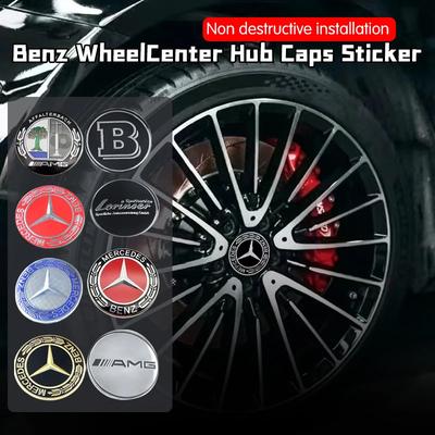4 Τεμάχια 75mm Καλύμματα Κέντρου Τροχού Αυτοκινήτου για Mercedes Benz B/C/E/S Class A Class C200L GLC GLK CLA Αξεσουάρ