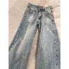 Vintage Luźne Spodnie z Szerokimi Nogawkami Pasujące do Wszystkiego Damskie Modne Dziury Casualowe Spodnie Jeansowe Kobiety Streetwear Kobiety Jeansy 2025