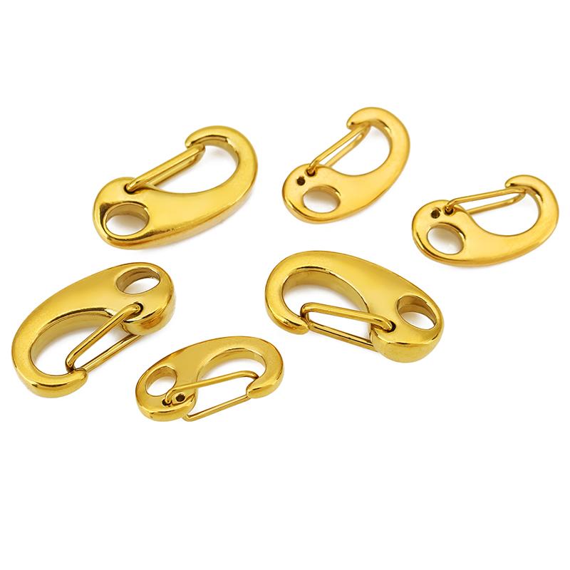 2pcs PVD 16 19 Mm Stainless Steel Necklace Clasps Hooks Never Fade Bracelets End Connectors Diy Jewelry Findings Accessories