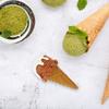 2Pcs Realistic Artificial Ice Cream Cone Lifelike Simulation Display Prop Dessert Photo Decor Fake Ice Cream Food
