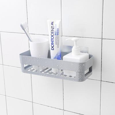 Plastic Tray Holder Wall Mounted Toilet Storage Shower Rack Storage Organiser Bathroom Shelf