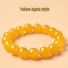 7A Grade Natural Yellow Agate Bracelet Ring Set for Men & Women