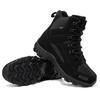Warm Lined Tactical Hiking Boots Men Winter Outdoor Trekking Shoes With Rubber Sole Anti-Slip High-Cut