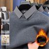 Hengyuan Xiang Men's Thick Knit Wool Base Layer - Warm Business Casual Two-Piece for Autumn & Winter