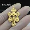2025 Neues Gebetsketten-Kreuz-Accessoire Metall Jesus-Kruzifix-Figur Handwerk für Handgemachten DIY Religiösen Schmuck Anhänger Geschenk