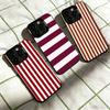 Burgundy White S-Stripe Phone Case For iPhone 17,16,15,14,13,12,11 Plus,Pro Max,XS,Colored Silver Plated Inside Cover