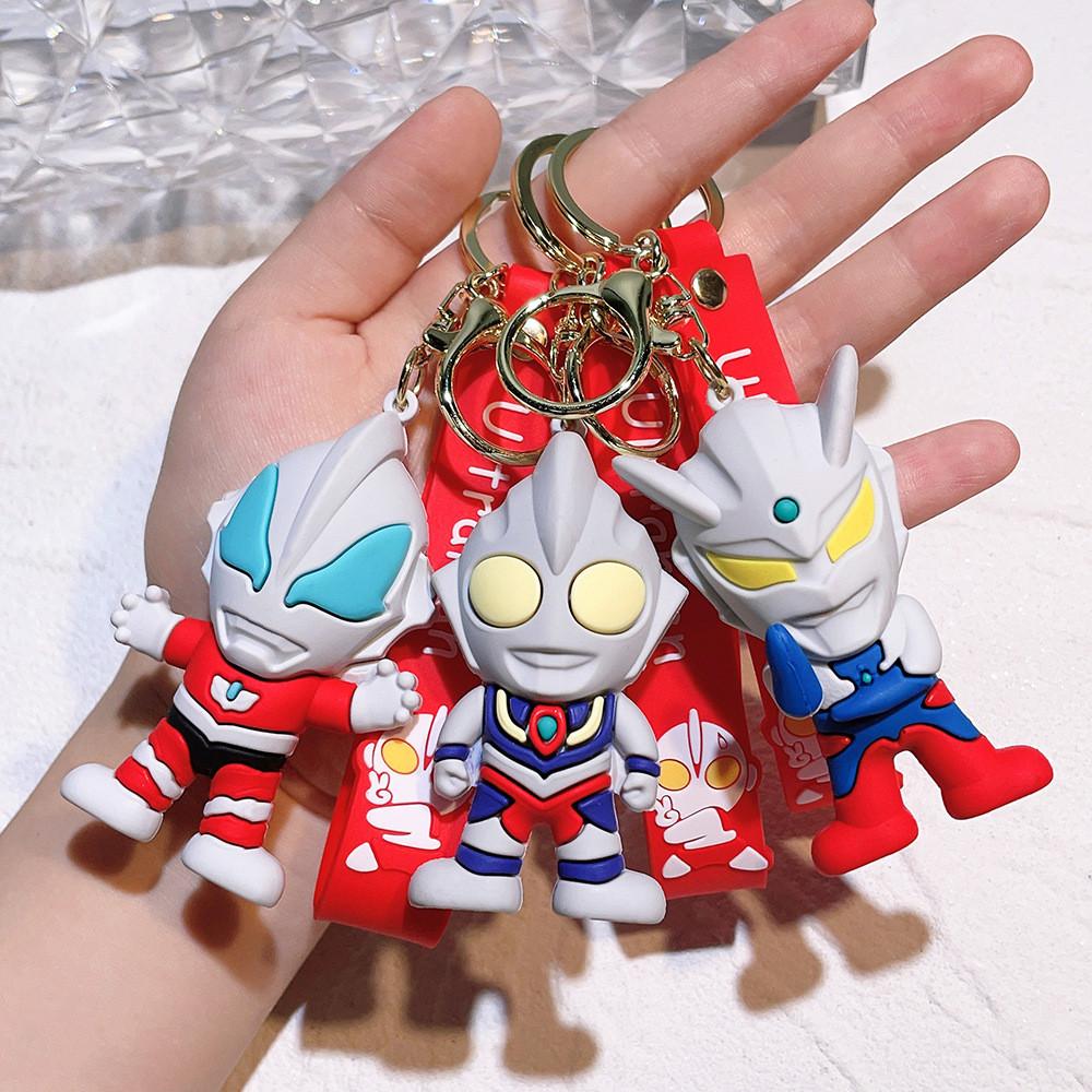 Adorable Ultraman Keychain Silicone Accessories For Backpack And Christmas Tree