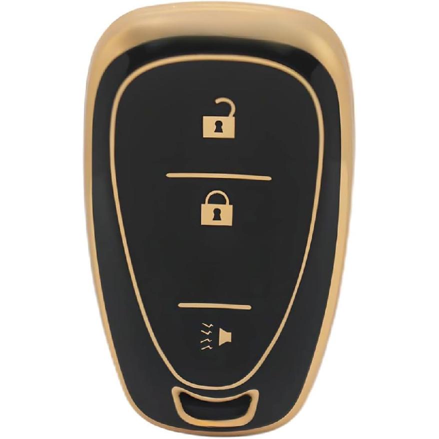 3 Button TPU Key Fob Shell Cover for 2016- Chevy Spark Traverse Equinox Trailblazer Trax