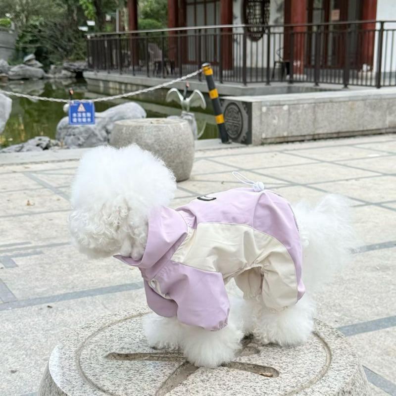 

Spring and summer dog clothes four feet cute going out puppy teddy pomeranian handsome spring and autumn models sunscreen dust XXL chest 55 back 45 about 14-8.5 kg