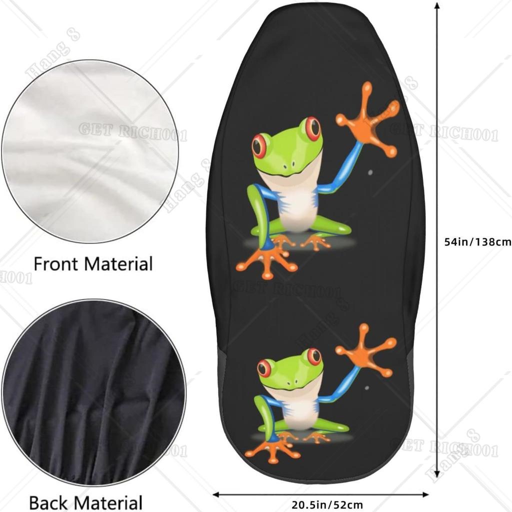 Cartoon Frog Car Seat Covers Universal 2 Pcs Auto Front Seat Cover Fit Most Cars Suv Sedan Trucks Four Seasons Seat Covers