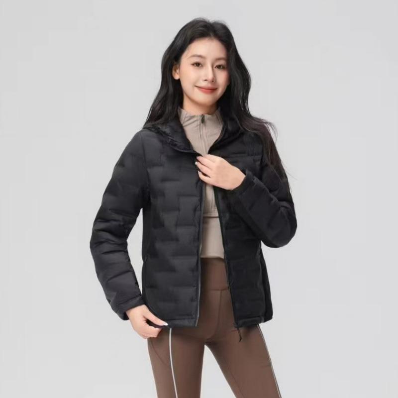 Pinghu white duck down light down jacket women's autumn and winter popular style fashion casual hooded warm jacket