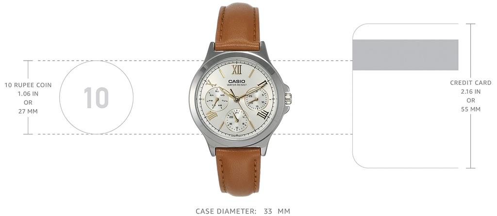 Casio Brown Spring Wristwatch LTP-V300L-7A2UDF (A1703)