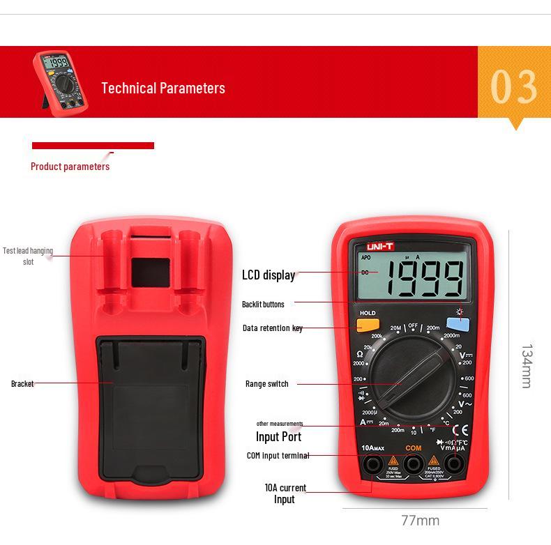 Uni-T Mini Digital Multimeter UT33 Series (A+/B+/C+/D+)