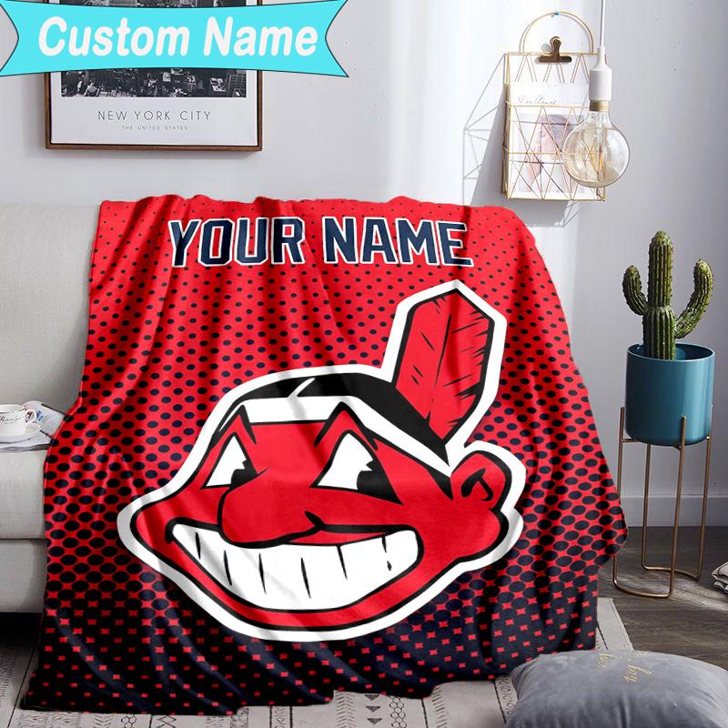 Custom Name Blanket Cleveland Chief Symbol Blanket Bedding Blanket for Travel, Camping, Living Rooms, Offices, Sofas, Fan Christmas gift