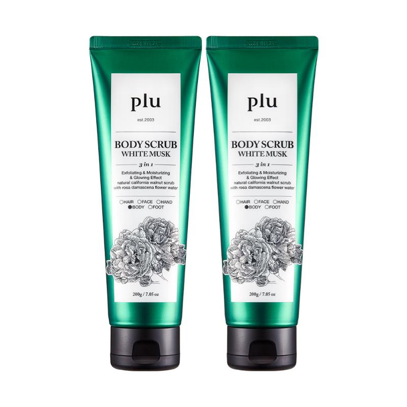 [Plu] Original Body Scrub 200g x 2ea Set (White Musk & Rosemary Herb) WHITEMUSK