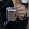Four Outdoor Stainless Steel Sierra Cups with a Storage Bag Picnic Tableware Portable Barbecue Hiking Camping Cup Picnic Cookware