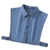 Versatile Women’s Washable Denim Dickey Faux Collar for Sweater