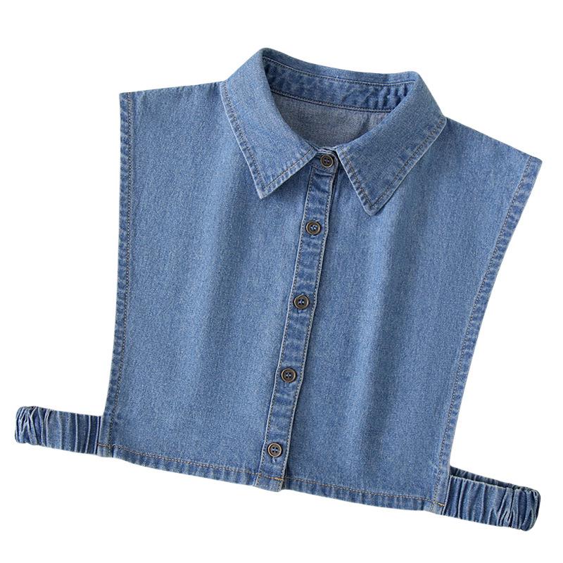 Versatile Women’s Washable Denim Dickey Faux Collar for Sweater