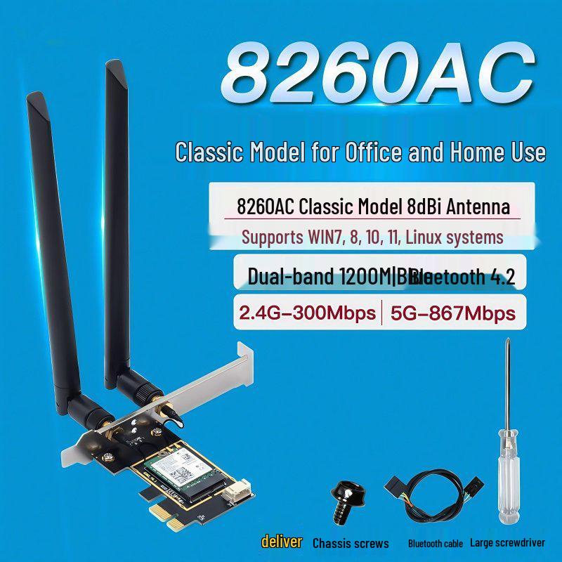 AX1800 WiFi 6 Dual-Band PCIe Desktop Network Card with 5G and Bluetooth 5.2.