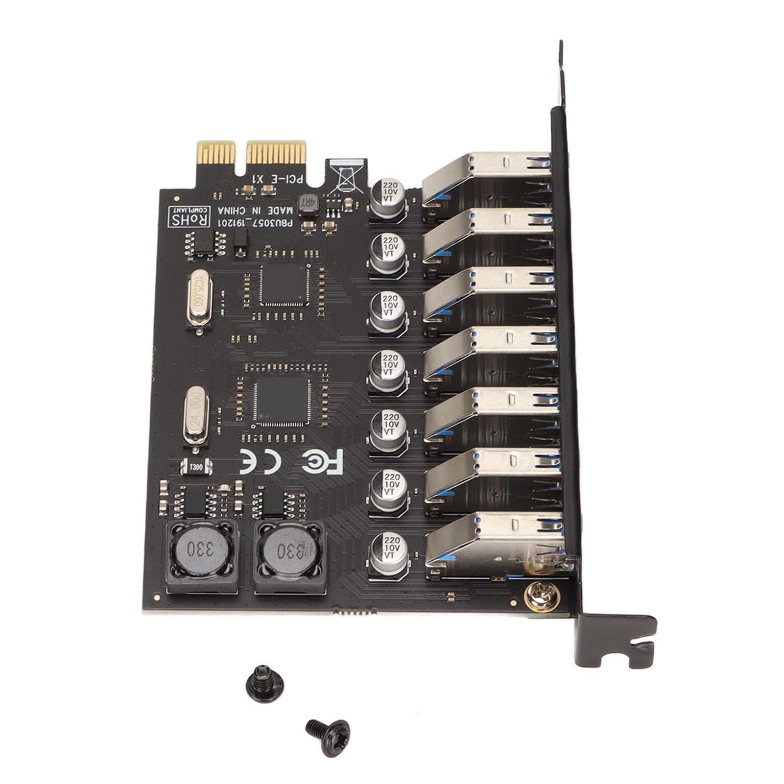 

Карта-адаптер PCIE до USB 3.0 7 портів 5 Гбіт/с Швидкість передачі Модуль USB Карта розширення 5 В