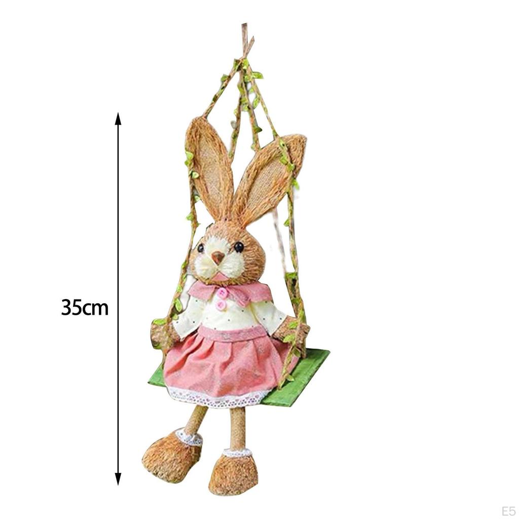 Animal Craft Decorative Ornament Swing Figurine Woven Collection Sculpture Cute for Wedding Balcony