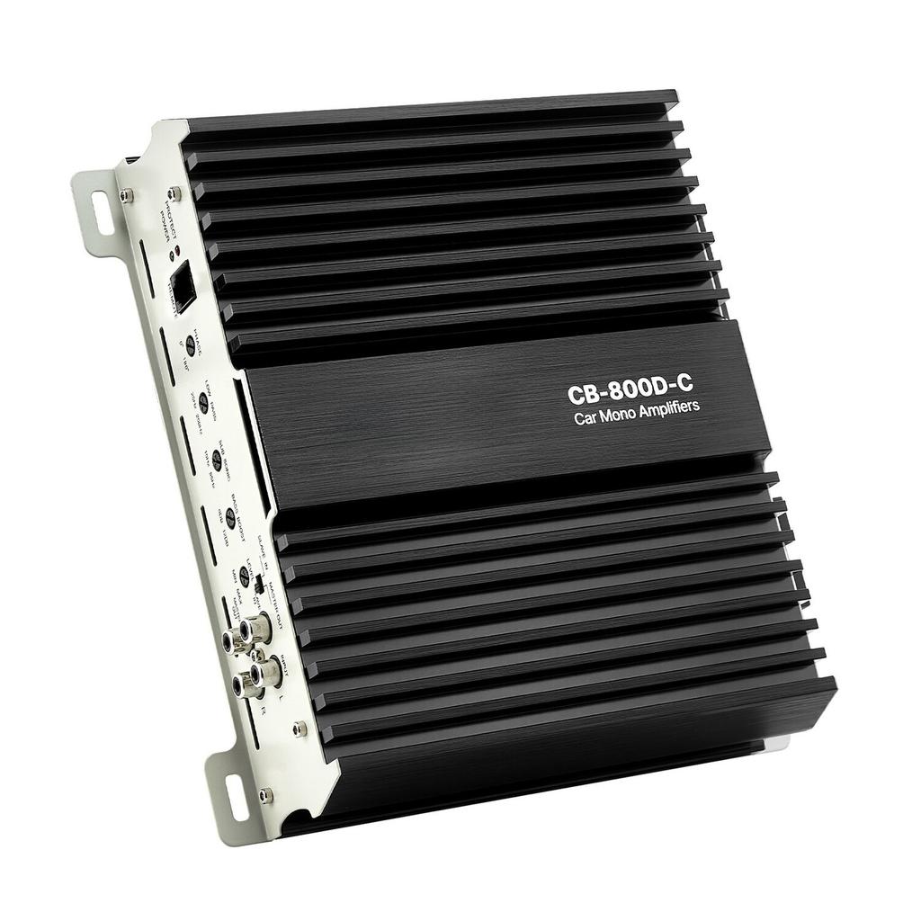 Monoblock Car Amplifier, 800W RMS MAX, 1/2/4 Ohm Stable, 1-Channel Class D Car Audio Amplifier with Remote Subwoofer Level Control, Low Pass Filter,