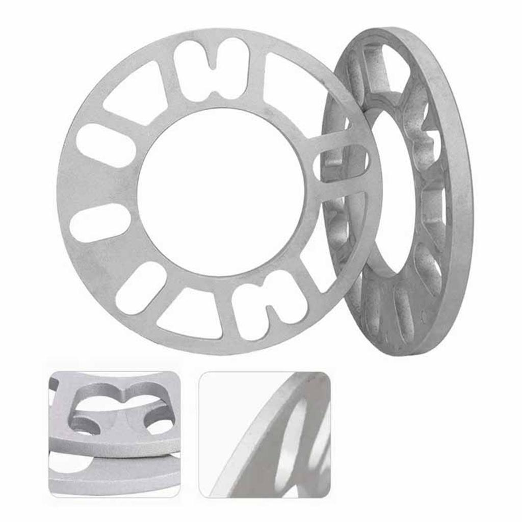 2 Stück 8mm Dicke Radnaben-Distanzscheibe Flansch Nabenzentrisch ET Dichtung Aluminiumlegierung Universell für Autos