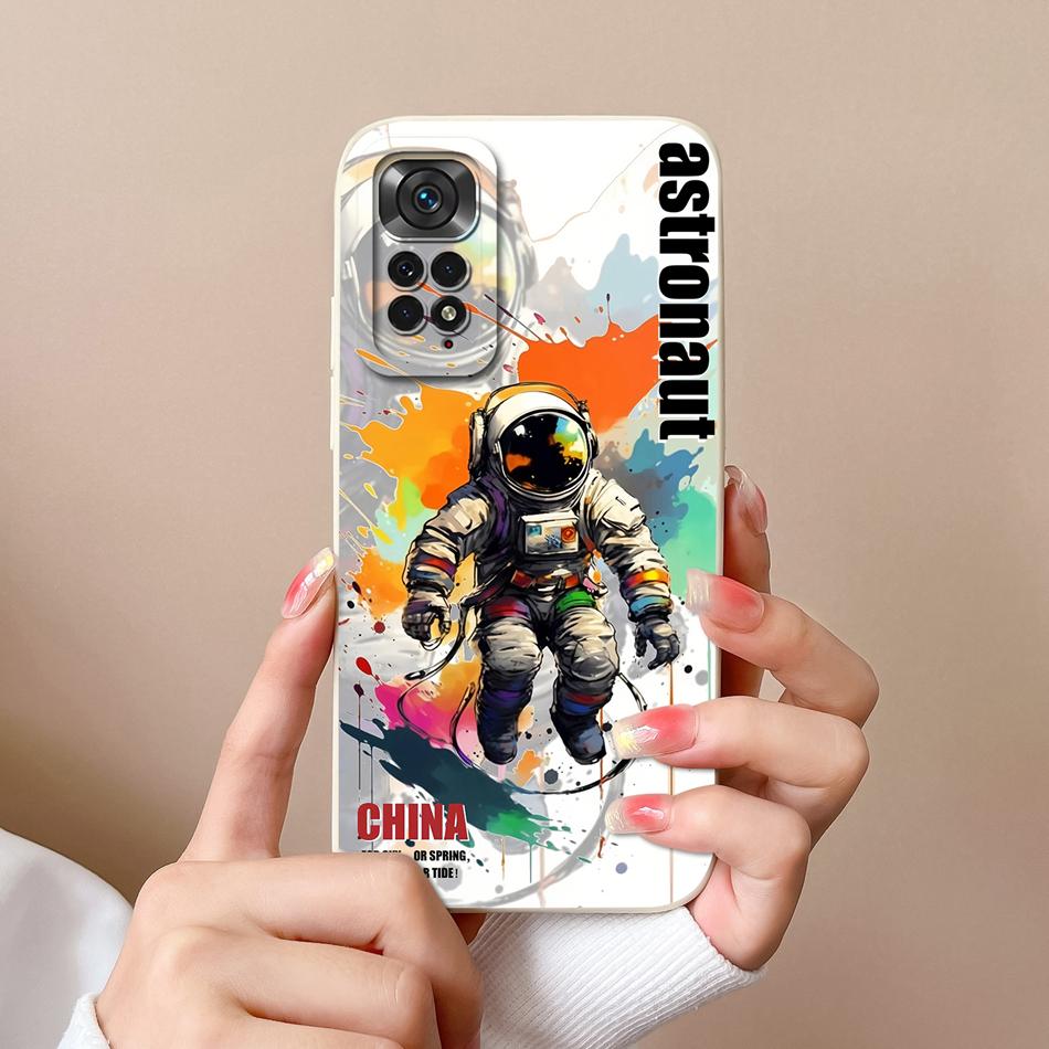 Cute Cartoon Case For Redmi Note 11 Pro Plus Back Cover Liquid Silicone Camera Protector For Xiaomi Redmi Note11 Phone Cases