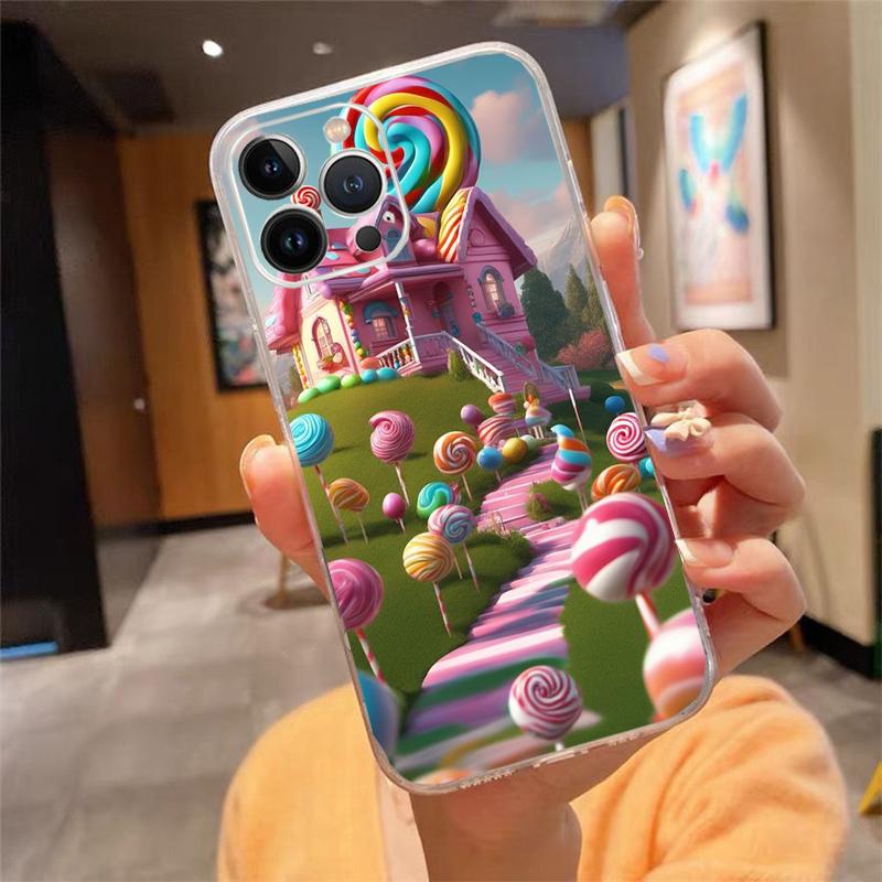 Cute Candyland Phone Case For Iphone 15 14 Pro Max 13 12 11 Pro Max XSMax XR 12 13 Mini 14 Plus