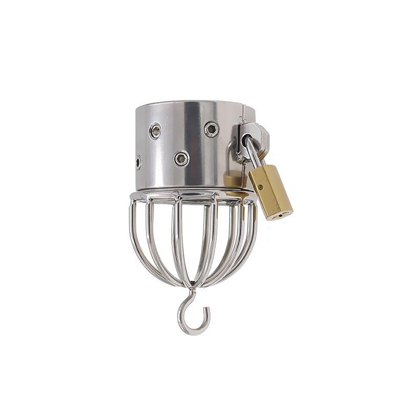 Stainless Steel Scrotum Pendant Weight-Bearing Ring Penis Physical Stop Stretch Anti-Escape Bondage Alternative Metal Toy