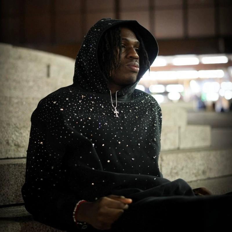 Studded Starry Sky Hooded Zip-Up Sweatshirt Unisex Streetwear Oversized Long Sleeve Pullover