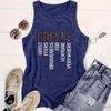 Letter-printed Round-neck Vest Spring and Summer Casual Sleeveless Top