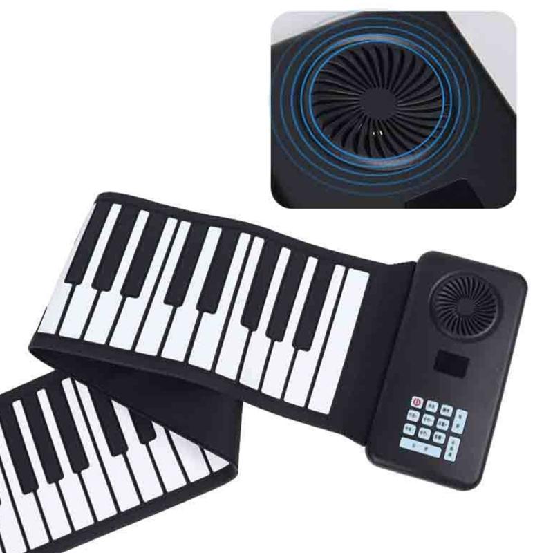 Foldable Electronic Piano 88 Keys Rolls Up Piano Keyboard Portable Soft Silicone Electronic Piano for Kids Beginner