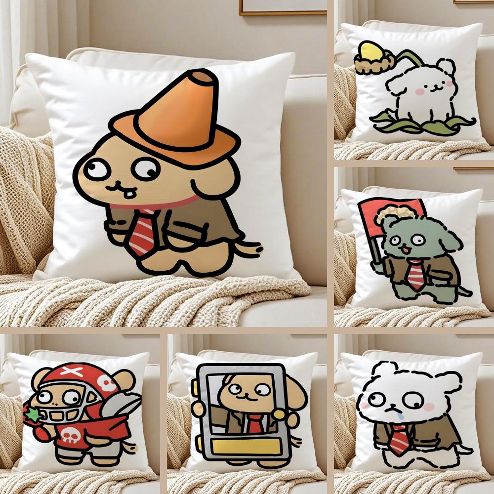 Cute Iine Puppy Funny Dress Cool Cushion Cover Pillowcase Antidustmite living Room Sofa Decor Cushion Room