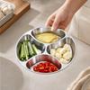 Prep Plate with Four Compartments Reusable for Condiment Organization
