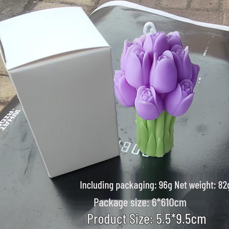 Tulip Bouquet Aromatherapy Candle - Perfect for Birthdays, Bridesmaid Gifts, or a Decorative Thank You Gesture
