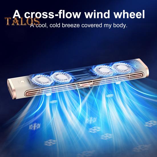 Ventilator turn fără pale cu 3 viteze, flux de aer puternic, funcționare silențioasă, reîncărcabil, fără fir, ventilator de sine stătător, aparat de aer condiționat