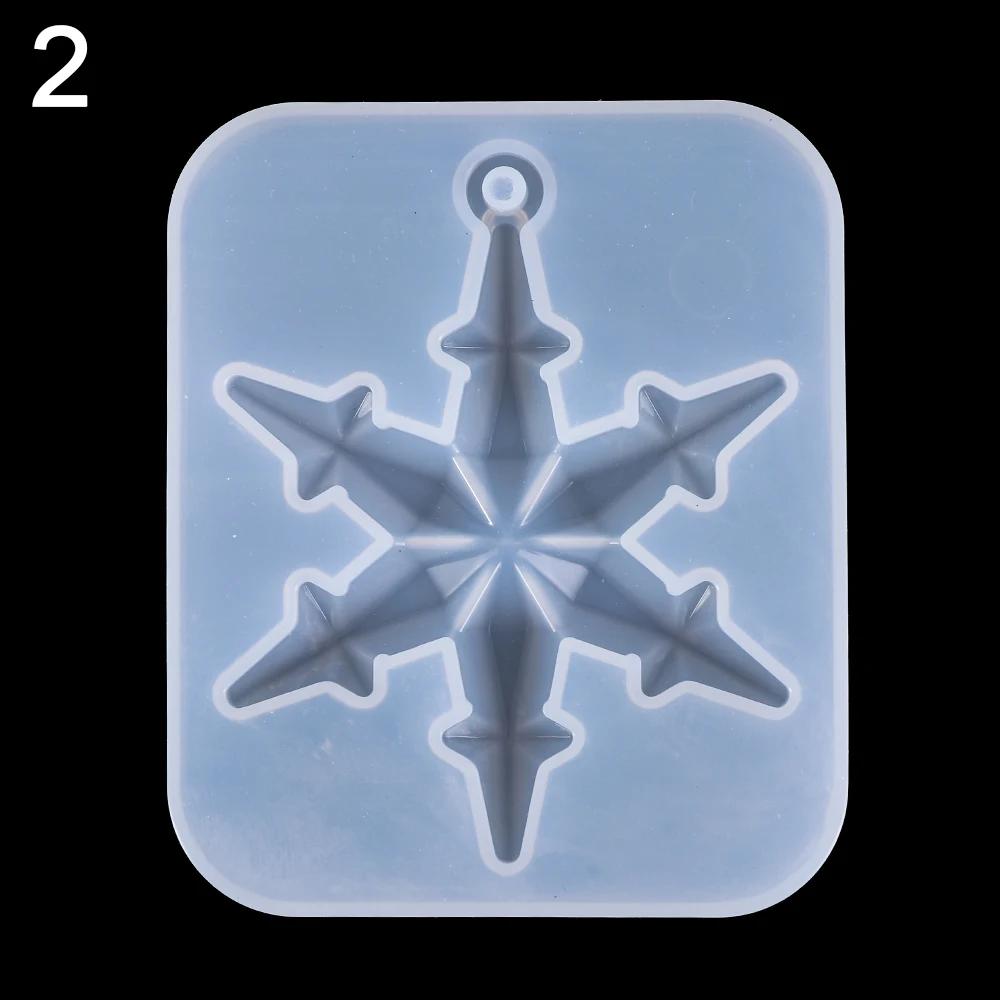 Christmas Snowflakes Coaster Casting Mold Silicone Mould DIY Crystal Epoxy Resin Mold Christmas Tree Pendant Ornament Making