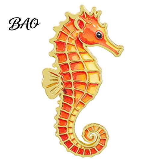 Spilla Animali Marini Cartone Animato Mare Metallo, Delfino Balena Cavalluccio Marino Polpo Smalto Distintivo Spilla Pin, Cappelli Borse Sciarpe Vestiti Accessorio Decorativo