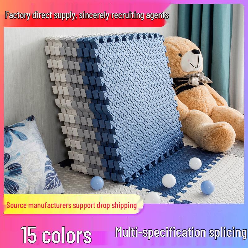 

Сращивающийся пенный коврик для ползания для гостиной, спальни и детской игровой комнаты 30x30x1.0cm кофейный