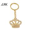 Smooth Opening Keychain Pendant, Transparent Rhinestones Crown Design Key Ring with Extended Reliable Load-bearing Keyring Chain, Unisex Holder
