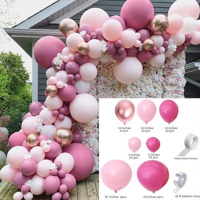 98 Pcs/set Latex Balloons  Set Sweet Girlish Style Theme Balloon Garland Decoration For Party
