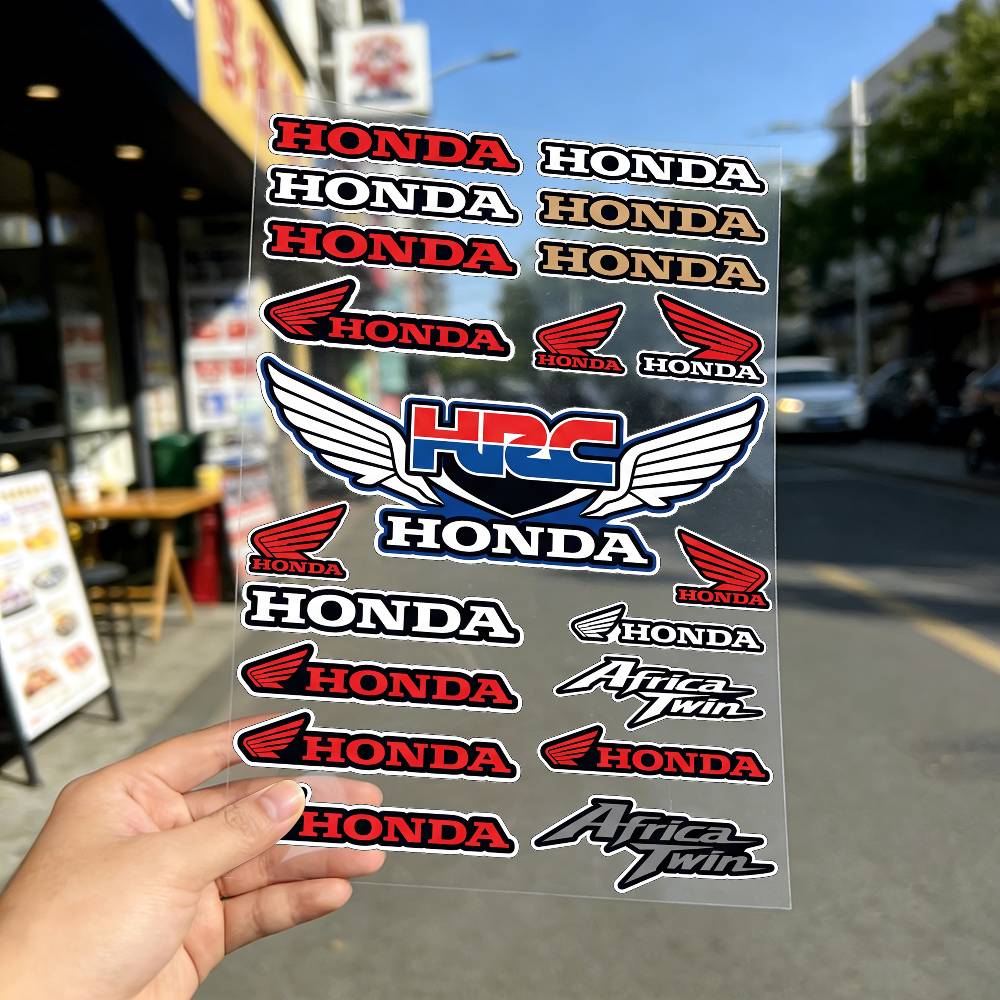 AAAHM1 FOR HONDA RACING Long Lasting Waterproof Reflective Sticker Scratch Conceal Fit Motorcycle Car Helmet Fridge Water Cup Decals