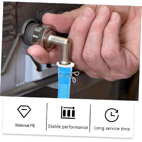 Blauer 16-mm-PE-Waschmaschinen-Ablaufschlauch, passend für die meisten Standard-Klimaanlagen und halbautomatischen Waschmaschinen, 159,7 cm, 1 Stück