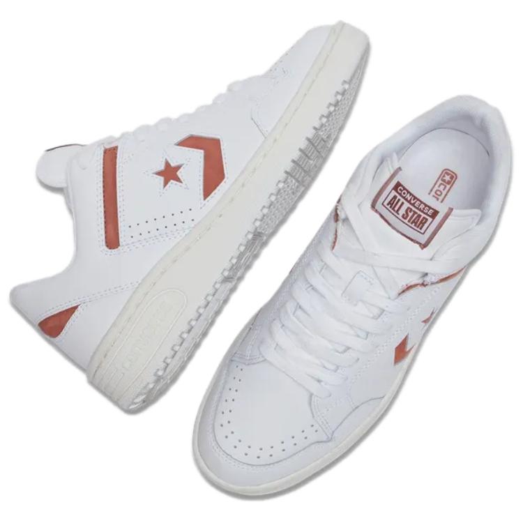 Converse Weapon fashionable versatile non-slip wear-resistant breathable low-top skate shoes unisex white
