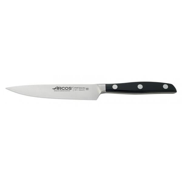 Couteau - ARCOS - Manhattan forgé - Lame 13 cm - Ergonomique - Noir