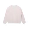 New Era Logo Print Solid Color Crewneck Sweatshirt Unisex Sweatshirt Ivory 13038767